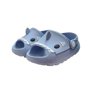 Okie Dokie Blue Shark Kids Slip-On Slippers‎ Boys Summer Toddler Slide Sandals